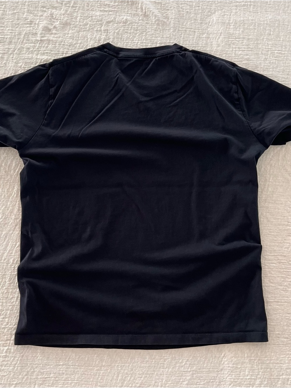 Uni Qlo Men's Classic Black Soft Cotton Crew Neck T-Shirt Short Sleeve M